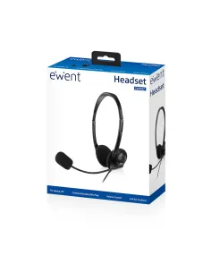Ewent EW3567 auricular y casco Auriculares Alámbrico Diadema Llamadas Música Negro 2