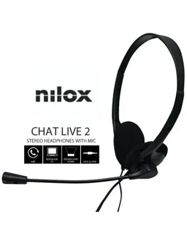 Nilox AURICULARES DOBLE JACK CON MICROFONO PC