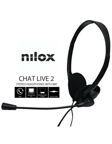 Nilox AURICULARES DOBLE JACK CON MICROFONO PC