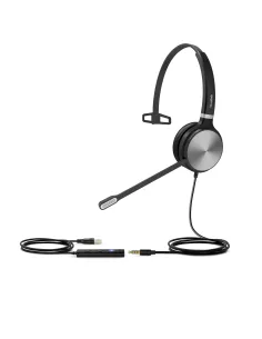 Yealink UH36 Mono Teams Auriculares Alámbrico Diadema Oficina Centro de llamadas USB tipo A Negro, Plata
