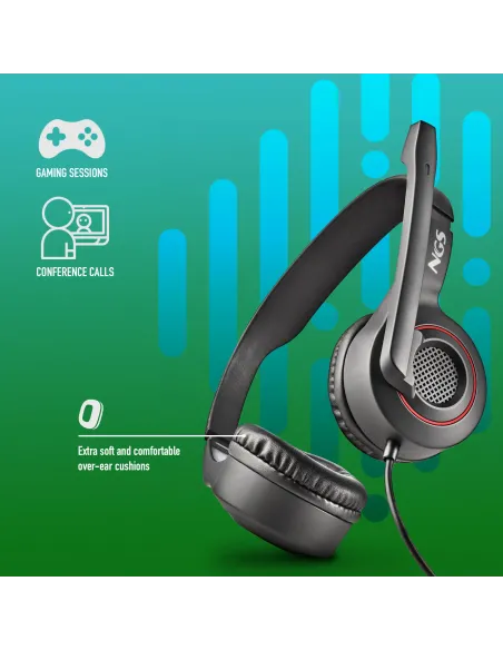 NGS MSX 10 PRO Auriculares Alámbrico Diadema Juego Negro