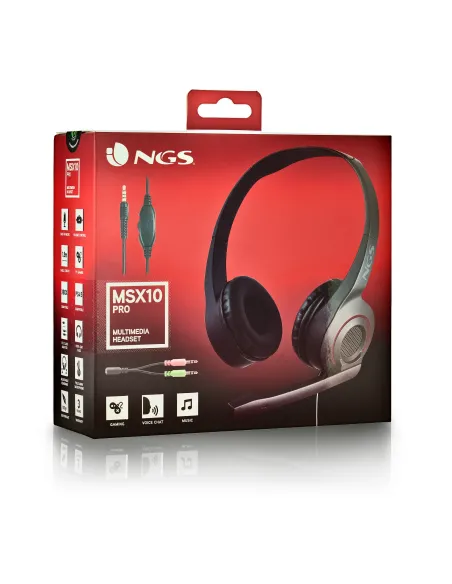 NGS MSX 10 PRO Auriculares Alámbrico Diadema Juego Negro