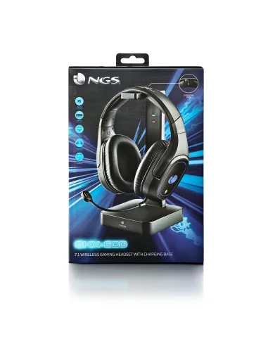NGS GHX-600 Auriculares Inalámbrico y alámbrico Diadema Juego MicroUSB Negro