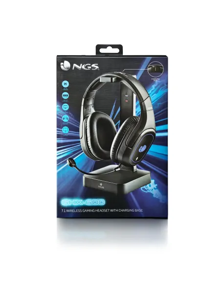 NGS GHX-600 Auriculares Inalámbrico y alámbrico Diadema Juego MicroUSB Negro