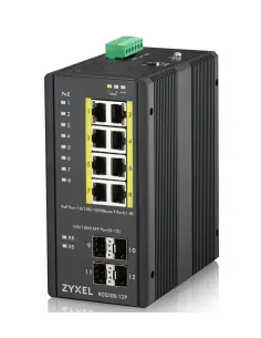 Zyxel RGS200-12P Gestionado L2 Gigabit Ethernet (10 100 1000) Energía sobre Ethernet (PoE) Negro
