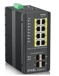 Zyxel RGS200-12P Gestionado L2 Gigabit Ethernet (10 100 1000) Energía sobre Ethernet (PoE) Negro 2