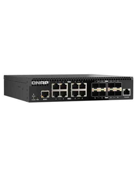 QNAP QSW-M3216R-8S8T switch Gestionado L2 L3 10G Ethernet (100 1000 10000) 1U Negro