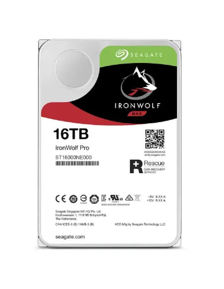 Seagate IronWolf Pro ST16000NT001 disco duro interno 16 TB 7200 RPM 256 MB 3.5"
