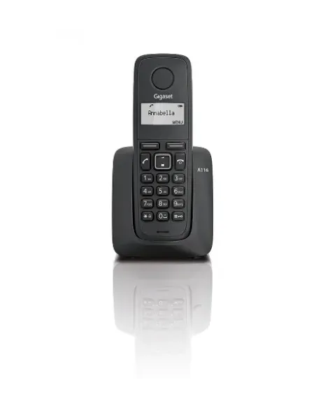 Gigaset A116 Teléfono DECT Identificador de llamadas Negro