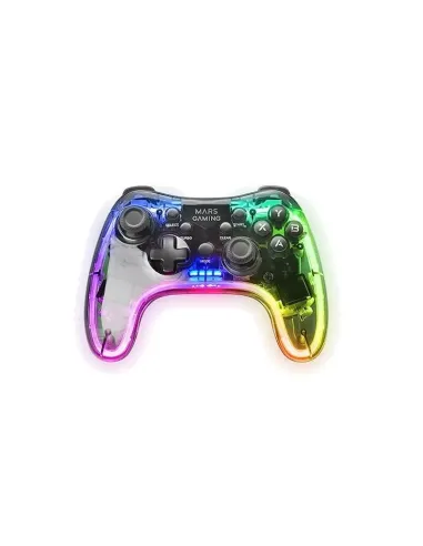 Mars Gaming MGP-24 Gamepad Inalámbrico 2.4GPRO Neon RGB Vibración Háptica Dual Joysticks Analógicos Mando para PC PS3 PS4 PS5 XB