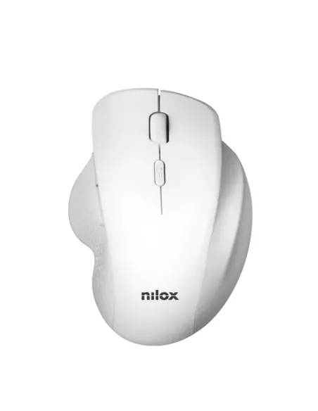 Nilox Ratón Ergonómico Wireless 3200 DPI Blanco