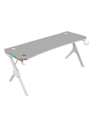 Mars Gaming MGDXLRGBW Mesa Gaming Ergonómica RGB Blanco Grande