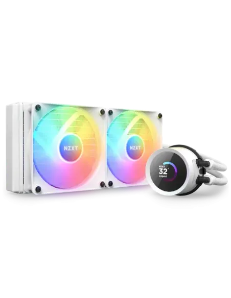 NZXT Kraken 240 RGB Procesador Sistema de refrigeración líquida todo en uno 12 cm Blanco 1 pieza(s)
