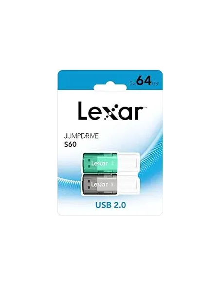 LEXAR 2X64GB PACK JUMPDRIVE S60 USB 2.0 FLASH DRIVE