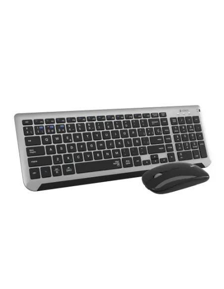 SUBBLIM Teclado con Ratón Bluetooth + 2.4G Combo Dual Prestige Extendido Gris/Negro
