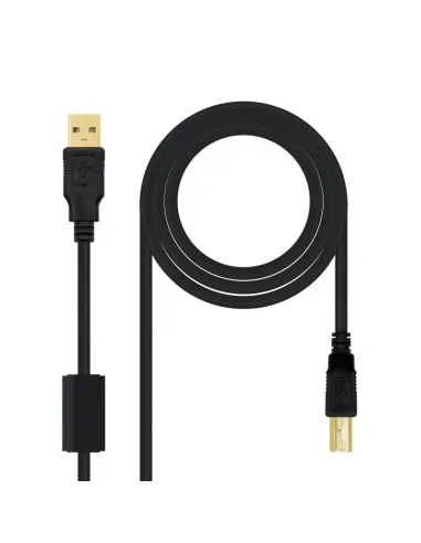 Nanocable CABLE USB 2.0 IMPRESORA HQ CON FERRITA, TIPO A/M-B/M, NEGRO, 5.0 M