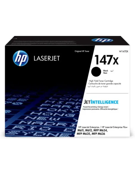 HP LaserJet Cartucho de tóner Original 147X negro de alta capacidad
