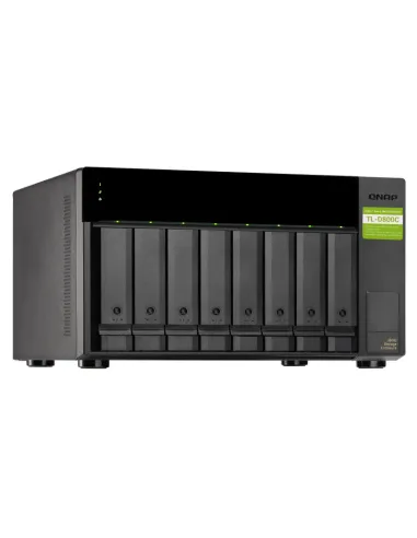 QNAP TL-D800C caja para disco duro externo Carcasa de disco duro SSD Negro, Gris 2.5 3.5"