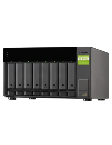 QNAP TL-D800C caja para disco duro externo Carcasa de disco duro SSD Negro, Gris 2.5 3.5"