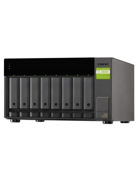 QNAP TL-D800C caja para disco duro externo Carcasa de disco duro SSD Negro, Gris 2.5 3.5"