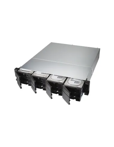 QNAP TL-R1200C-RP caja para disco duro externo Carcasa de disco duro SSD Negro, Gris 2.5 3.5"