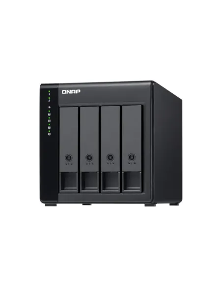 QNAP TL-D400S caja para disco duro externo Carcasa de disco duro SSD Negro, Gris 2.5 3.5"