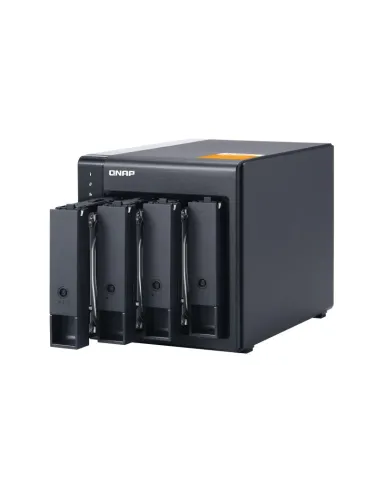 QNAP TL-D400S caja para disco duro externo Carcasa de disco duro SSD Negro, Gris 2.5 3.5"