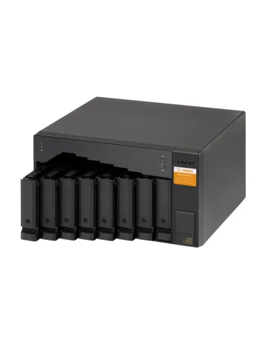 QNAP TL-D800S caja para disco duro externo Carcasa de disco duro SSD Negro, Gris 2.5 3.5"