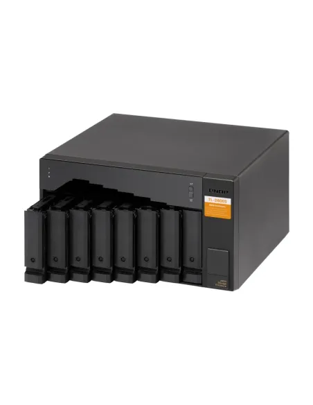 QNAP TL-D800S caja para disco duro externo Carcasa de disco duro SSD Negro, Gris 2.5 3.5"