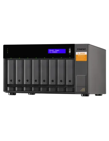 QNAP TL-D800S caja para disco duro externo Carcasa de disco duro SSD Negro, Gris 2.5 3.5"