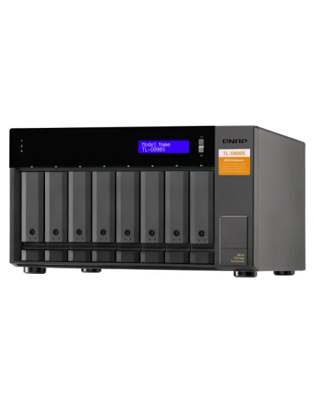 QNAP TL-D800S caja para disco duro externo Carcasa de disco duro SSD Negro, Gris 2.5 3.5"