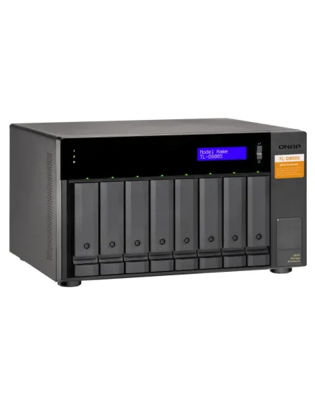 QNAP TL-D800S caja para disco duro externo Carcasa de disco duro SSD Negro, Gris 2.5 3.5"