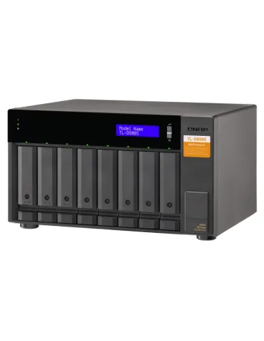 QNAP TL-D800S caja para disco duro externo Carcasa de disco duro SSD Negro, Gris 2.5 3.5"