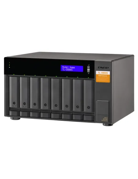 QNAP TL-D800S caja para disco duro externo Carcasa de disco duro SSD Negro, Gris 2.5 3.5"