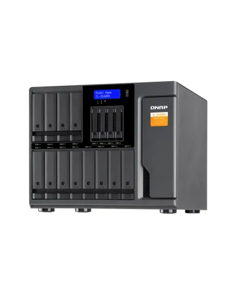 QNAP TL-D1600S caja para disco duro externo Carcasa de disco duro SSD Negro, Gris 2.5 3.5"