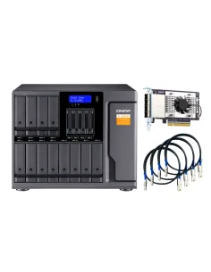 QNAP TL-D1600S caja para disco duro externo Carcasa de disco duro SSD Negro, Gris 2.5 3.5" 2