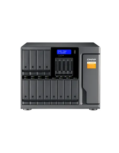 QNAP TL-D1600S caja para disco duro externo Carcasa de disco duro SSD Negro, Gris 2.5 3.5"