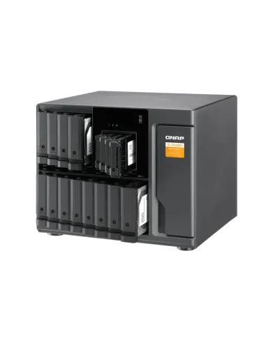 QNAP TL-D1600S caja para disco duro externo Carcasa de disco duro SSD Negro, Gris 2.5 3.5"