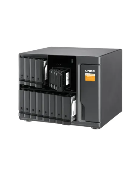 QNAP TL-D1600S caja para disco duro externo Carcasa de disco duro SSD Negro, Gris 2.5 3.5"