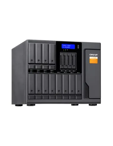 QNAP TL-D1600S caja para disco duro externo Carcasa de disco duro SSD Negro, Gris 2.5 3.5"