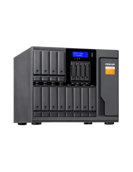 QNAP TL-D1600S caja para disco duro externo Carcasa de disco duro SSD Negro, Gris 2.5 3.5"