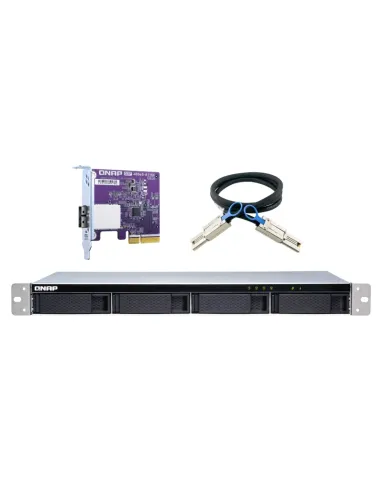 QNAP TL-R400S caja para disco duro externo Carcasa de disco duro SSD Negro, Gris 2.5 3.5"