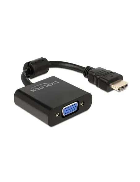 Delock Adaptador HDMI-A 19 pines Macho a VGA Negro