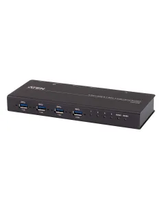 ATEN Switch de periféricos formato industrial USB 3.2 Gen 1 de 4 x 4 puertos