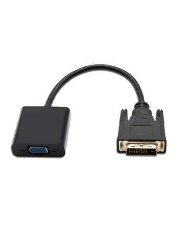 Nanocable Conversor DVI 24+1/m A VGA HDB15/h, Negro, 10 cm