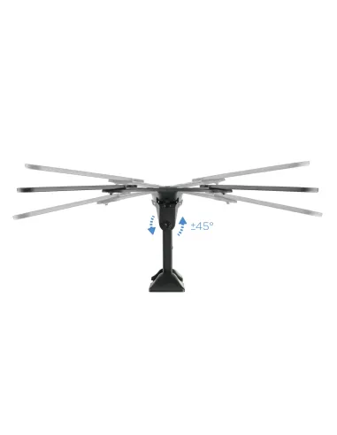 TooQ Soporte Giratorio e Inclinable para Monitor   TV LCD, Plasma de 23”- 55”, con Dos Pivotes, Negro