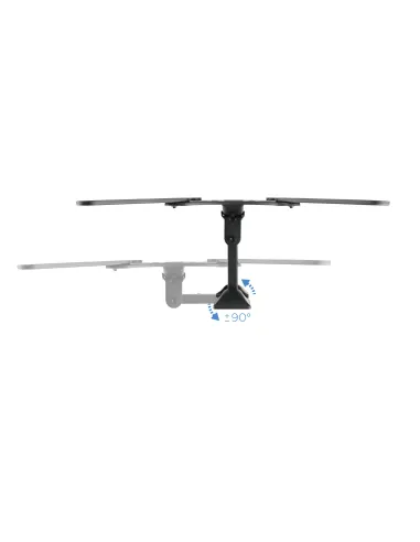 TooQ Soporte Giratorio e Inclinable para Monitor   TV LCD, Plasma de 23”- 55”, con Dos Pivotes, Negro