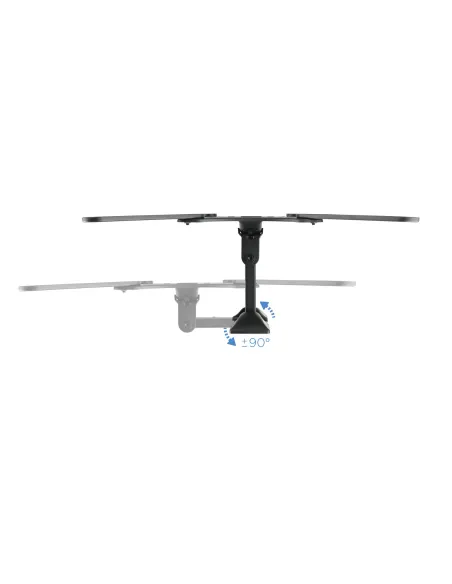 TooQ Soporte Giratorio e Inclinable para Monitor   TV LCD, Plasma de 23”- 55”, con Dos Pivotes, Negro