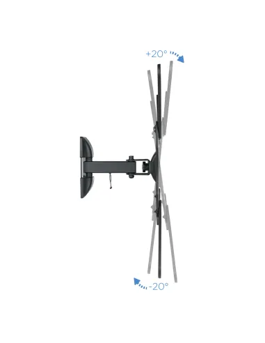 TooQ Soporte Giratorio e Inclinable para Monitor   TV LCD, Plasma de 23”- 55”, con Dos Pivotes, Negro