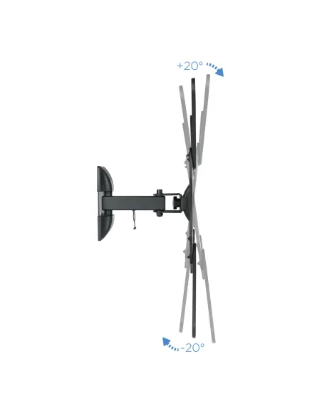 TooQ Soporte Giratorio e Inclinable para Monitor   TV LCD, Plasma de 23”- 55”, con Dos Pivotes, Negro